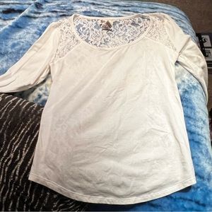 White SO Shirt. Sheer Back.